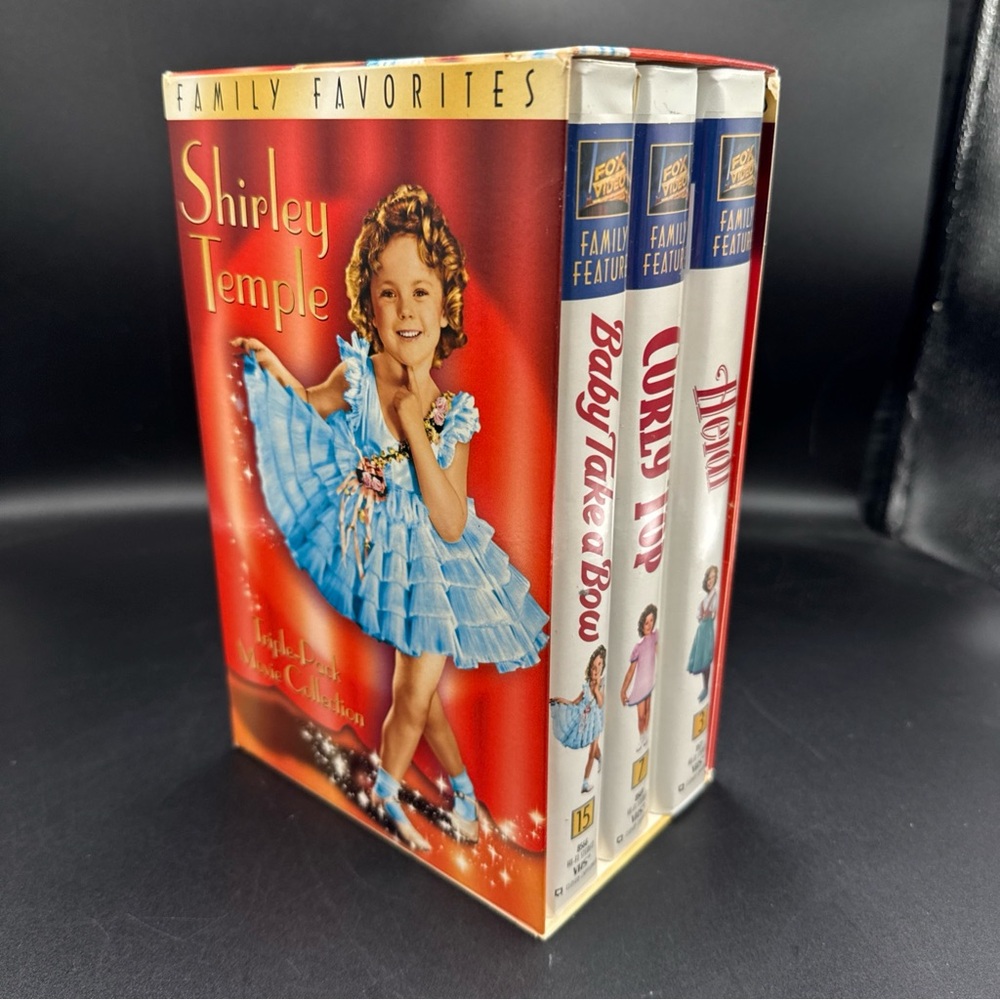Shirley Temple (VHS 2000 3-Tapes) Heidi Curly Top  Excellent Condition